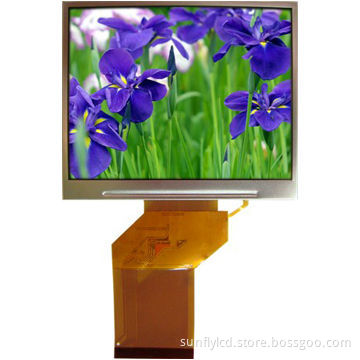 3.5-inch TFT LCD Display with 320 x 240 Dots Resolution, 350cd Brightness